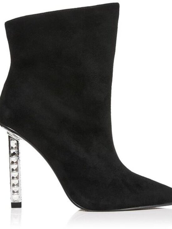 Aqua Womens PERIN Black Suede Pointed Toe Dressy Booties Shoes NIB sz 9.5 - Picture 3 of 3